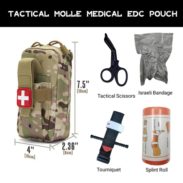Modular Tactical Medical Pouch with Integrated First Aid Supplies for Emergency Response