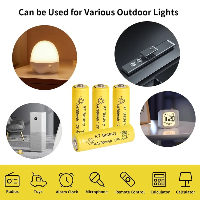 SolarBright Ni-MH Rechargeable Batteries