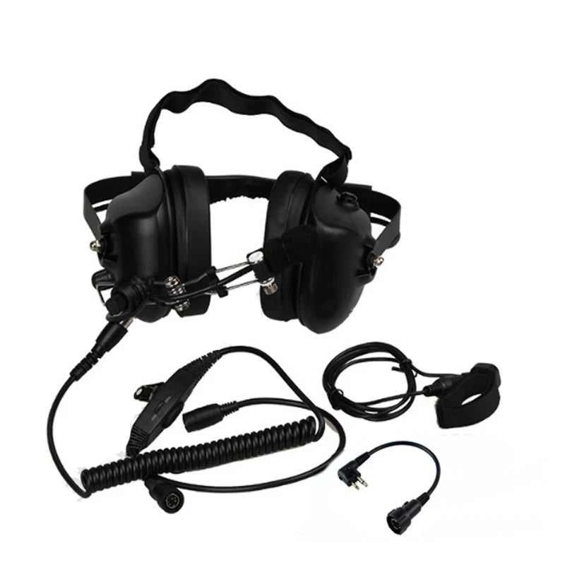 Heavy-Duty Noise Cancelling Walkie-Talkie Headset
