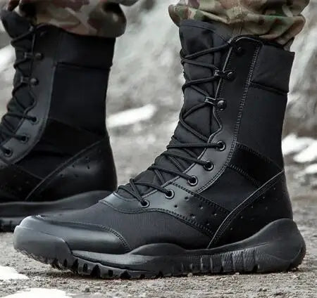 High-Top  Tactical Boots – Durable & Lightweight