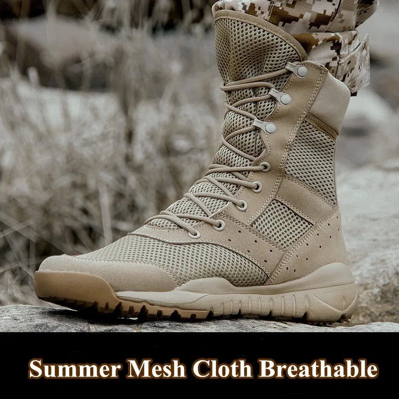 High-Top  Tactical Boots – Durable & Lightweight