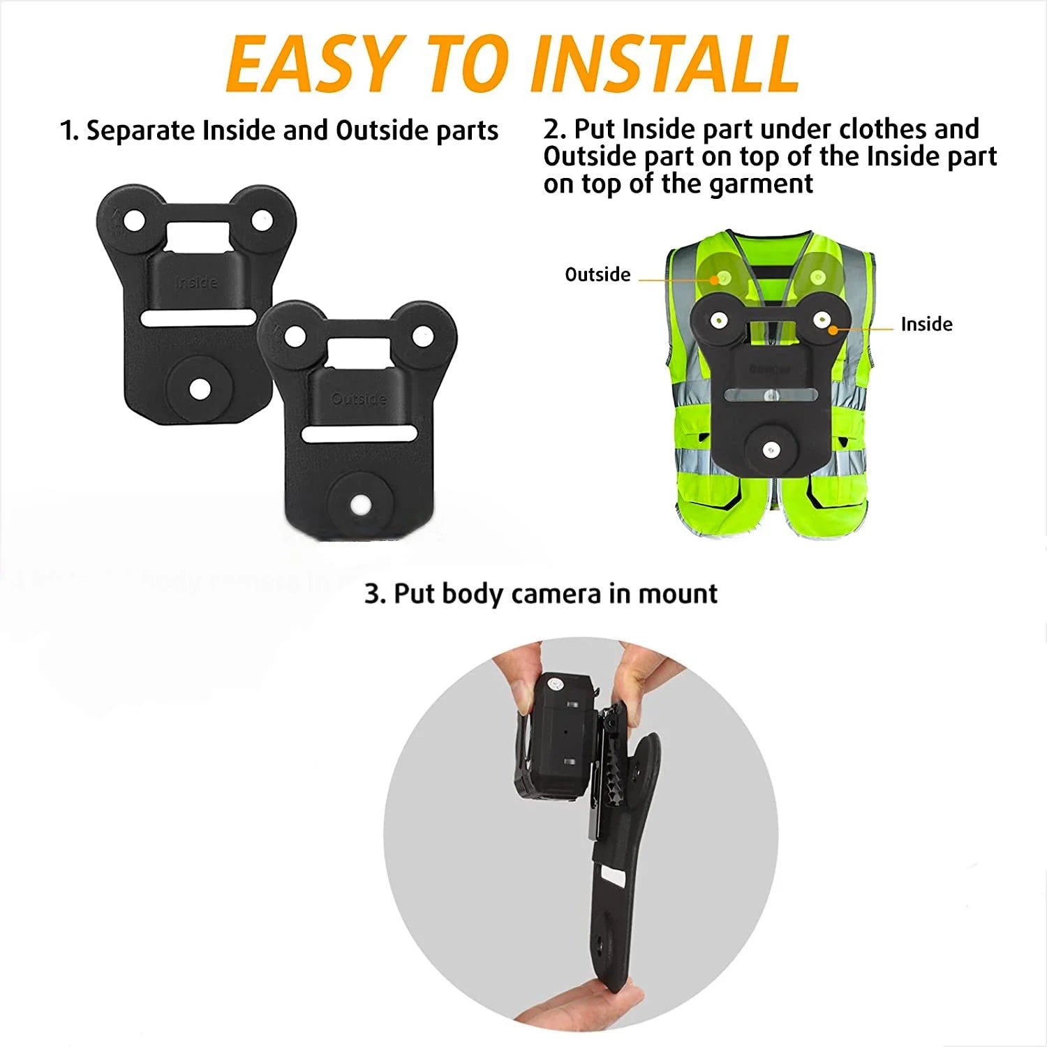 Universal Magnetic Clip for Body-Worn HD Cameras