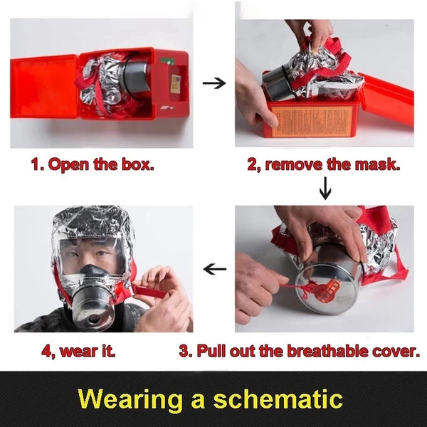 Emergency Fire Escape Respirator – 30-Minute Protection for Home & Workplace