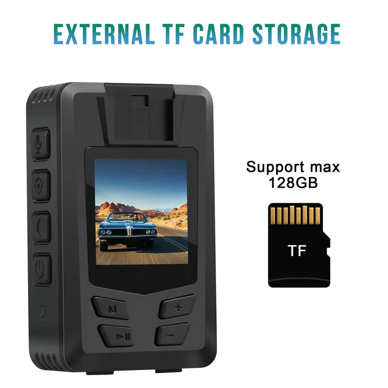 Compact HD Body Camera with Long Battery Life & Night Vision