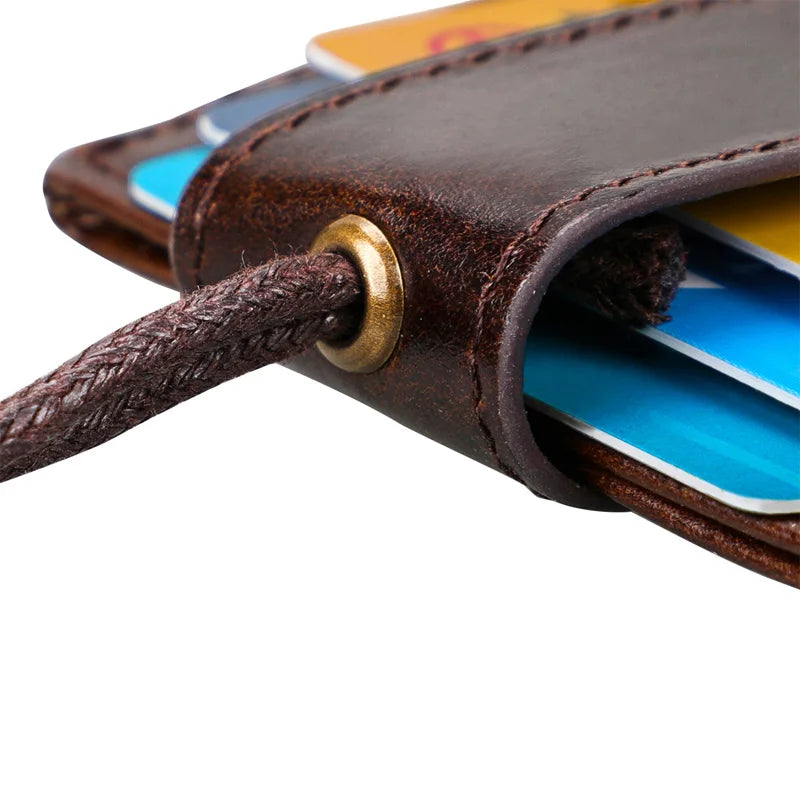 Genuine Leather Credit Card Holder - Stylish & Compact