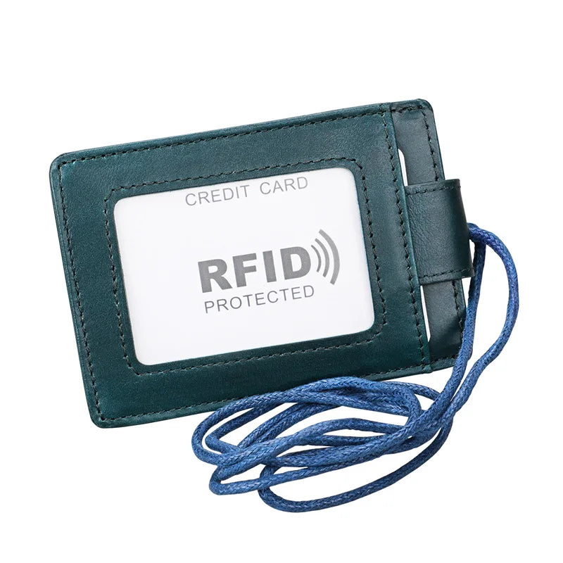 Genuine Leather Credit Card Holder - Stylish & Compact