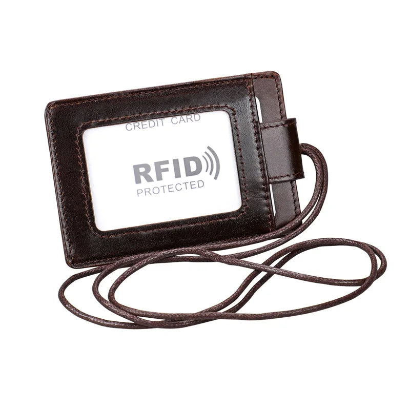 Genuine Leather Credit Card Holder - Stylish & Compact