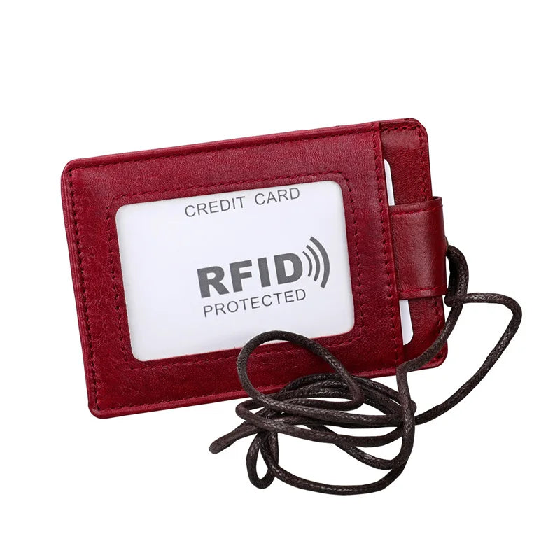 Genuine Leather Credit Card Holder - Stylish & Compact
