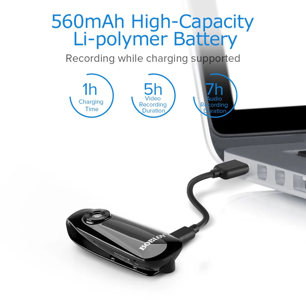 Compact HD Camera with Motion Detection & Loop Recording