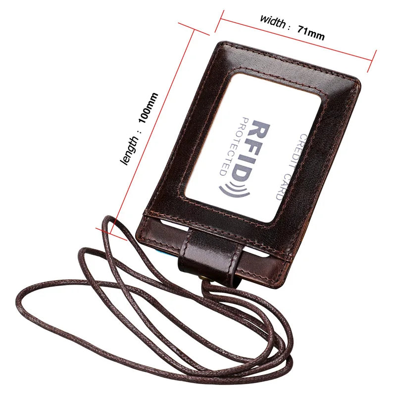 Genuine Leather Credit Card Holder - Stylish & Compact