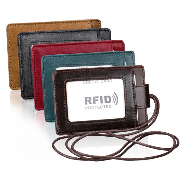 Genuine Leather Credit Card Holder - Stylish & Compact