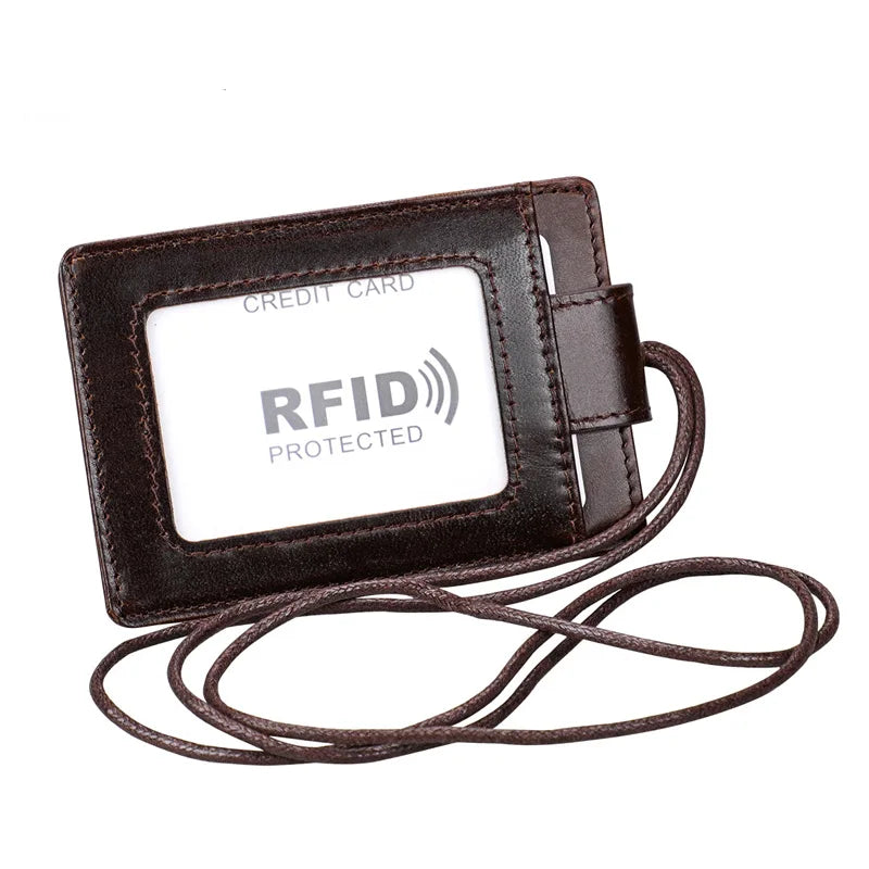 Genuine Leather Credit Card Holder - Stylish & Compact