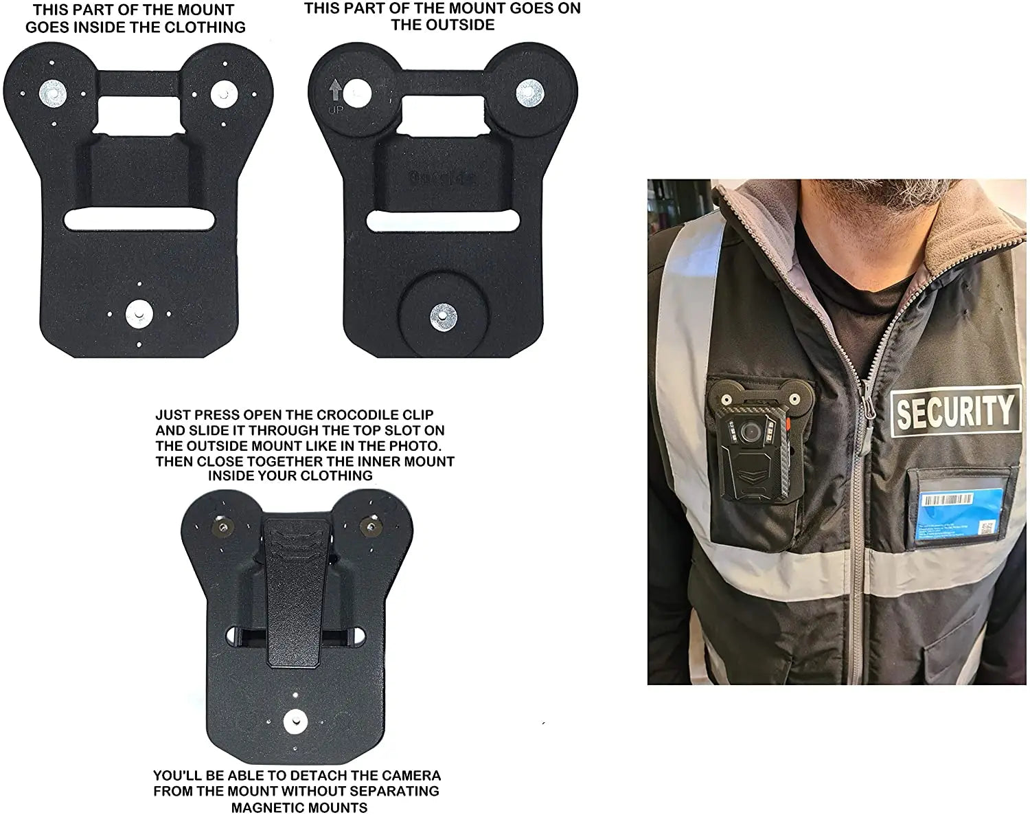Universal Magnetic Clip for Body-Worn HD Cameras