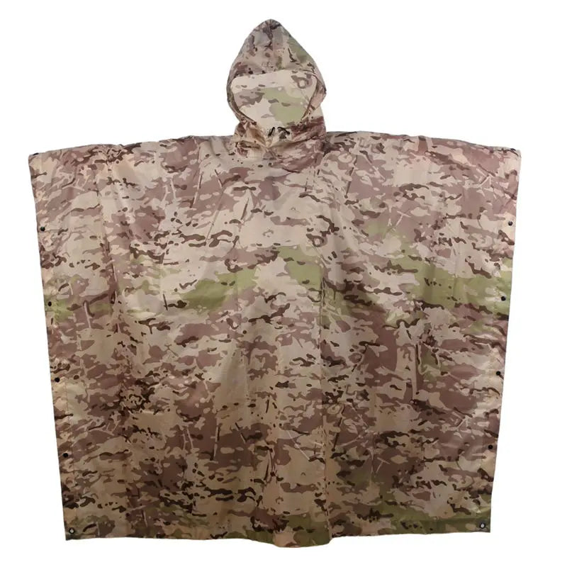Tactical Camouflage Rain Poncho – Waterproof