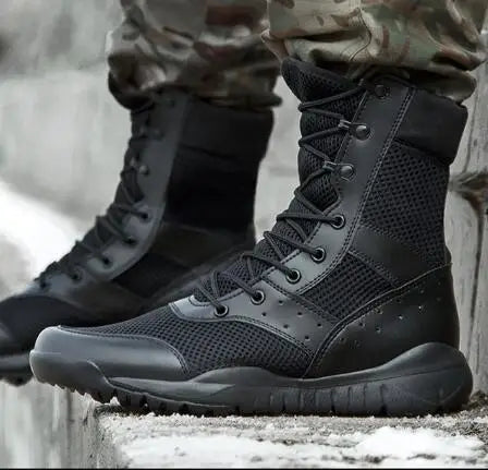 High-Top  Tactical Boots – Durable & Lightweight