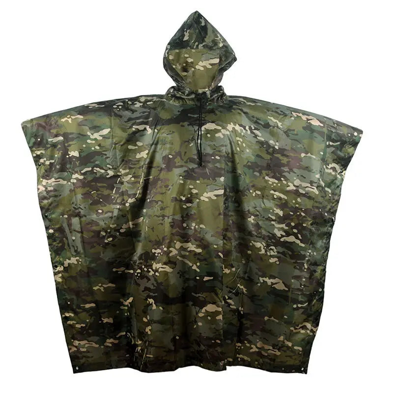Tactical Camouflage Rain Poncho – Waterproof