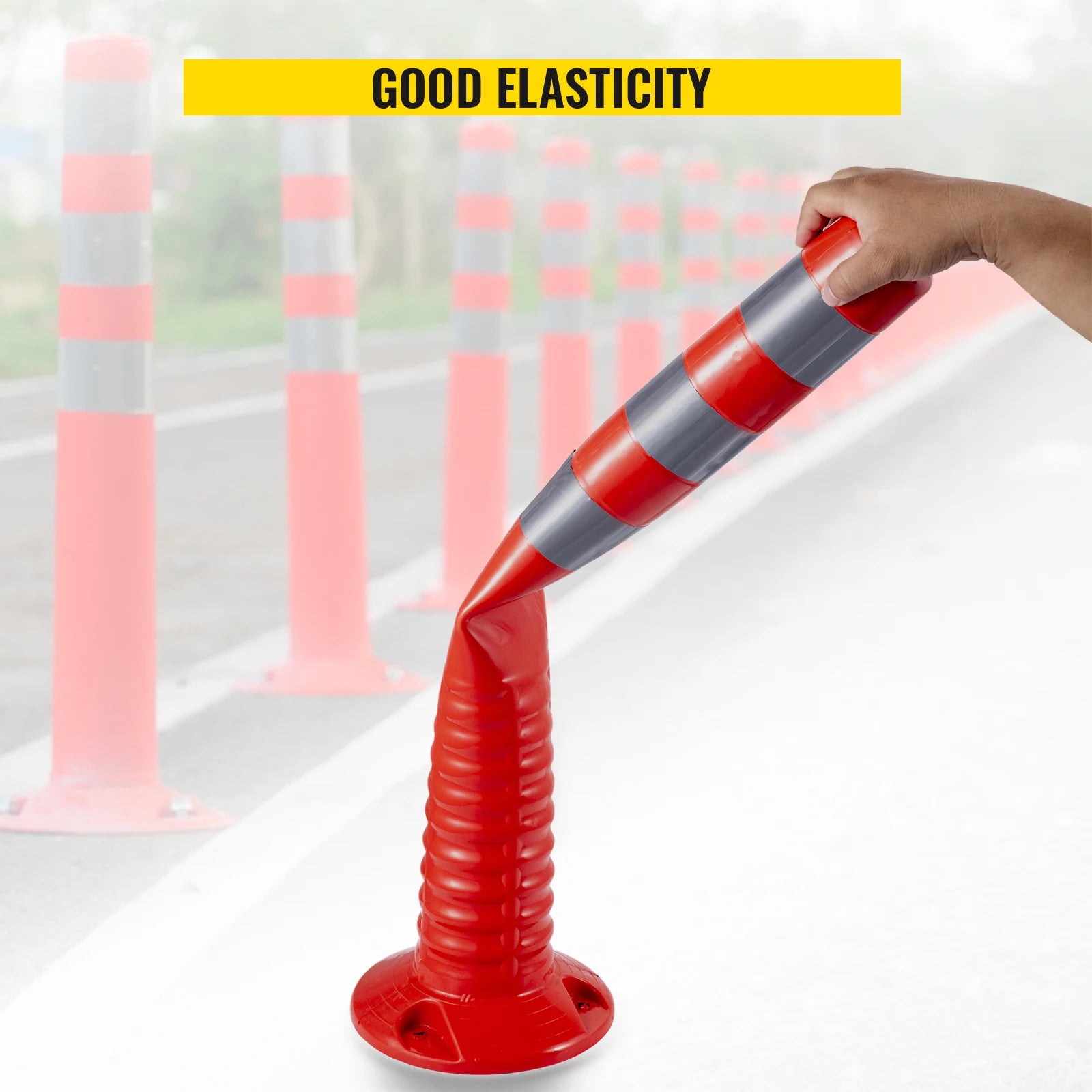 High-Visibility Traffic Safety Cones – Durable and Reflective Delineator Posts