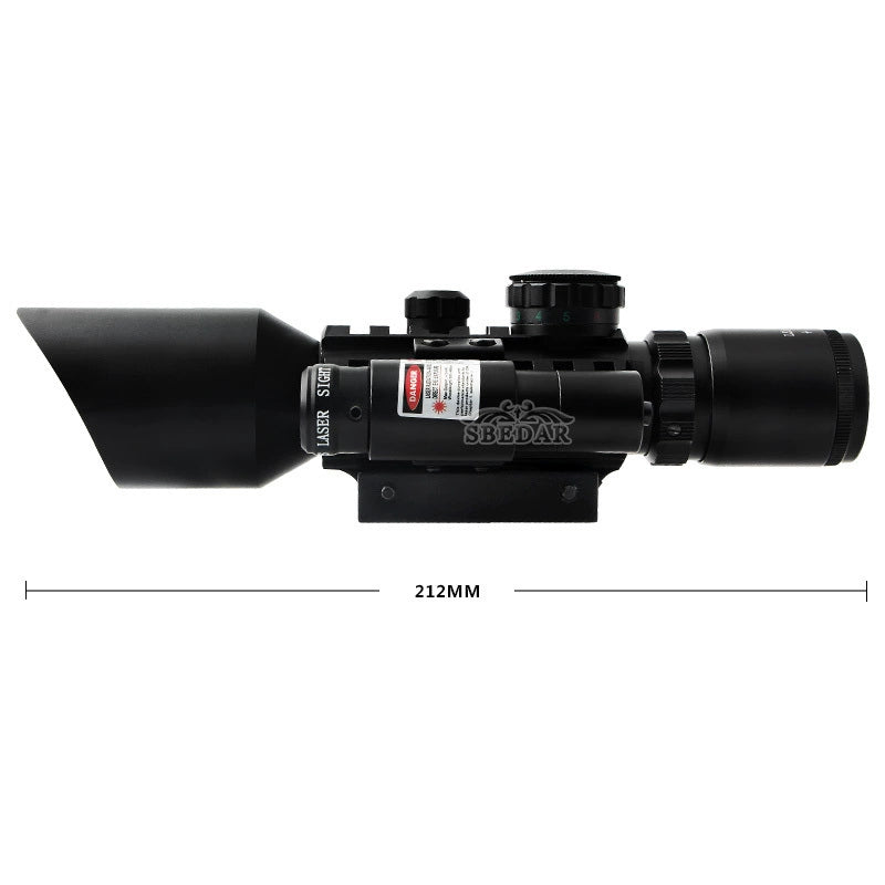 Red Laser 3-10x HD Cross 8x Scope – Wall-Mounted Slingshot Accessory