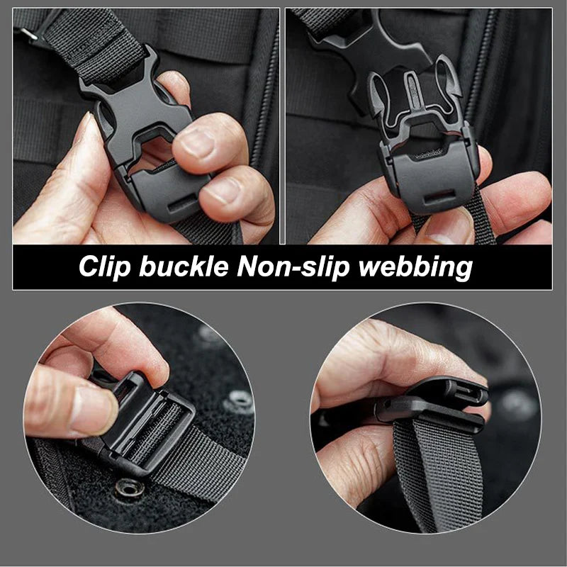 MOLLE Compression Straps with Buckle Clips for Tactical & Outdoor Backpacks