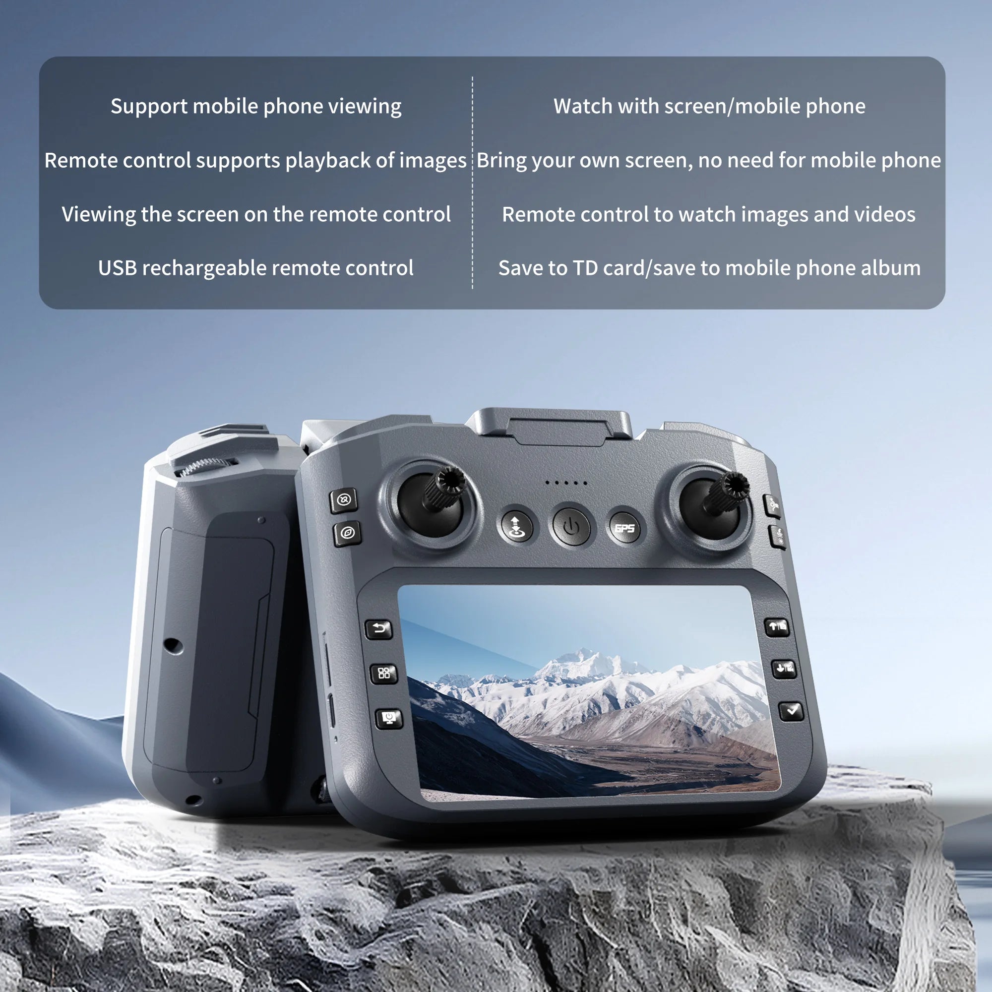Lenovo XT606 8K GPS Brushless Drone with Dual Camera, Servo Gimbal & 5.6-Inch Screen Remote