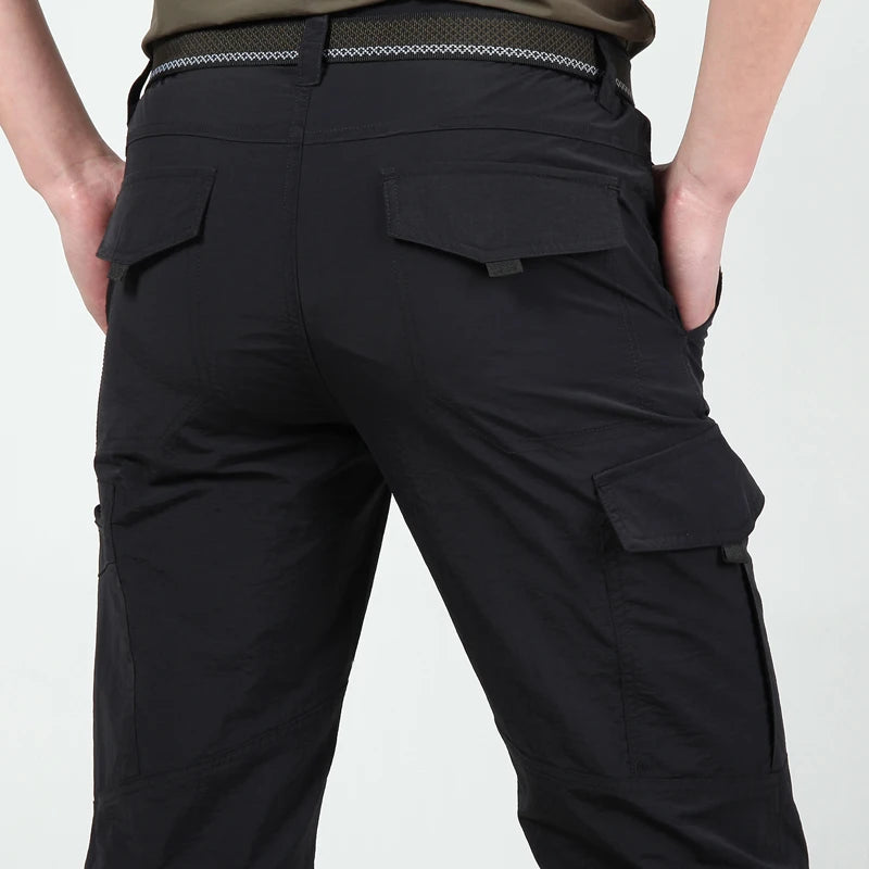 Men's Lightweight Tactical Pants - Breathable, Quick-Dry, Casual Cargo Trousers