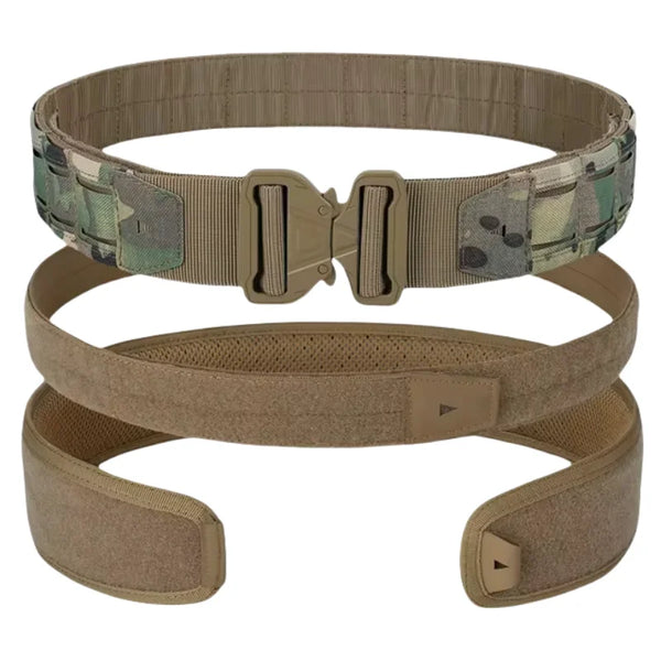 3-in-1 Tactical Combat Belt with Quick-Release Buckle