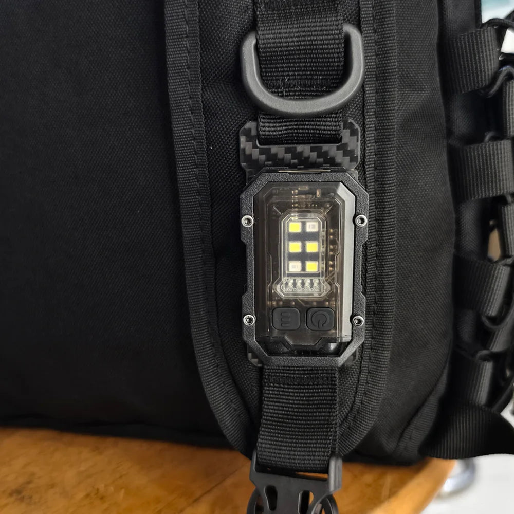 Tactical Multi-Purpose Flashlight with Magnetic Mount, 8 Modes, and 25 mm Strap Compatibility