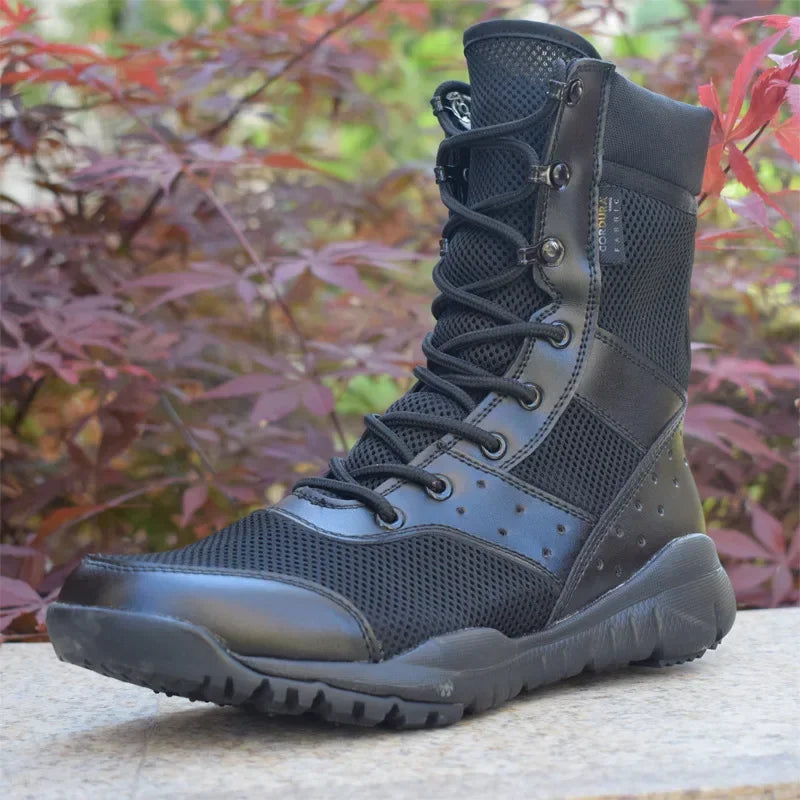 Men’s Tactical Ankle Boots — Lightweight Lace-Up Desert Work Shoes