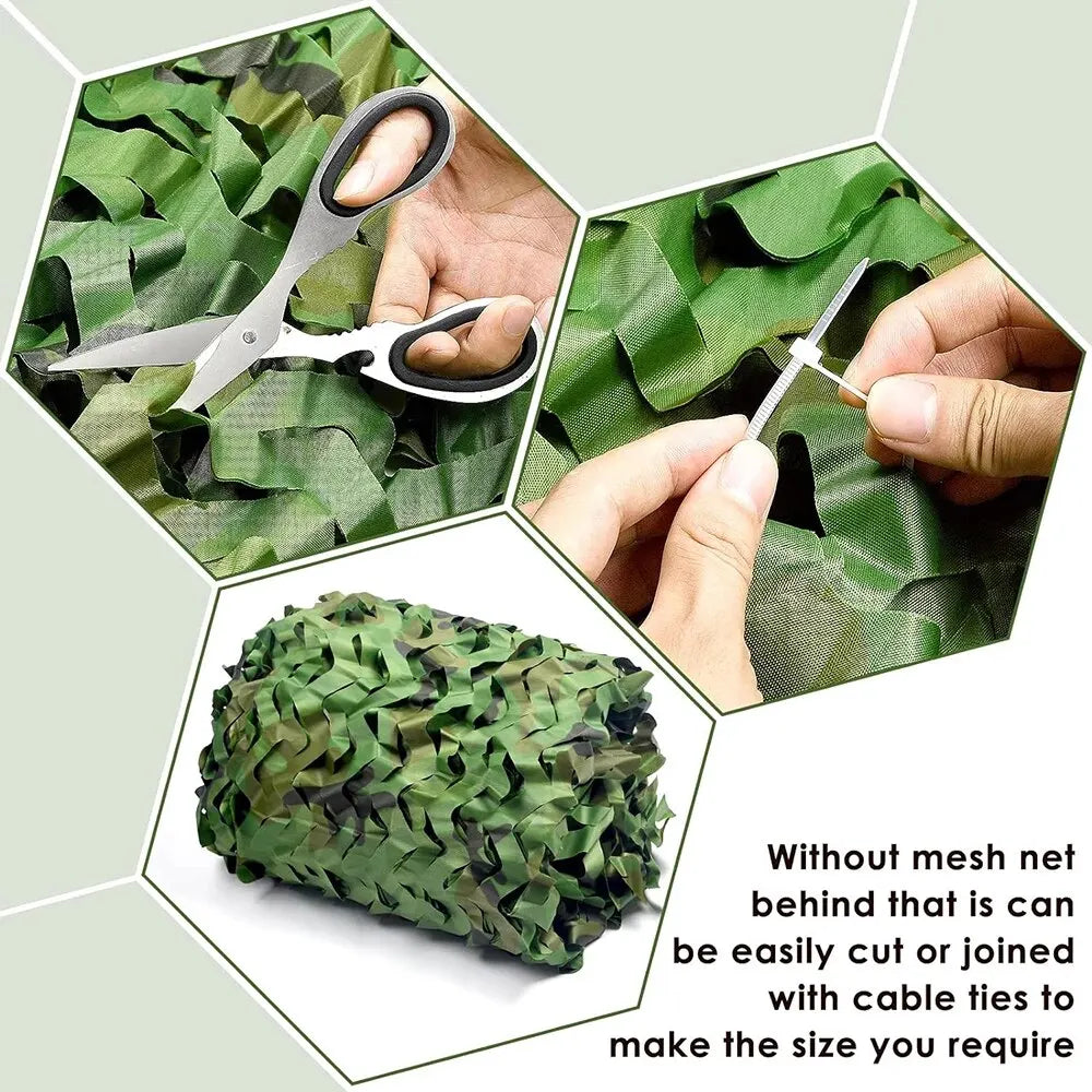 210D Oxford 3D Leaf Rip-Stop Camouflage Sunshade Net