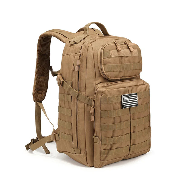OULYLAN Tactical Assault Backpack — MOLLE Hiking & Camping Rucksack with Rain Cover