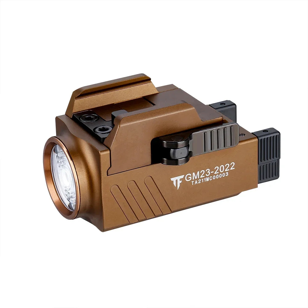 rustFire GM23 Tactical Weapon Light - 800 Lumen USB Rechargeable LED Flashlight for Glock &amp; Picatinny Rails