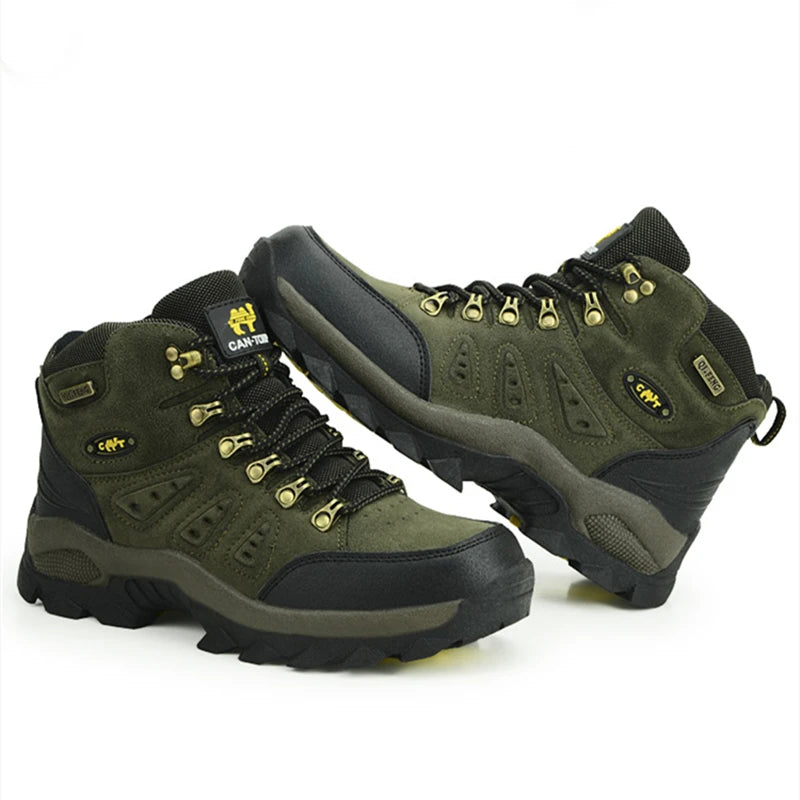 Durable Hiking Boots – Large Size, Non-Slip, and Warm for All-Season Outdoor Wear
