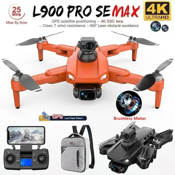 XMSJ L900 Pro SE Max 4K GPS Drone with 360° Obstacle Avoidance Dual HD Camera