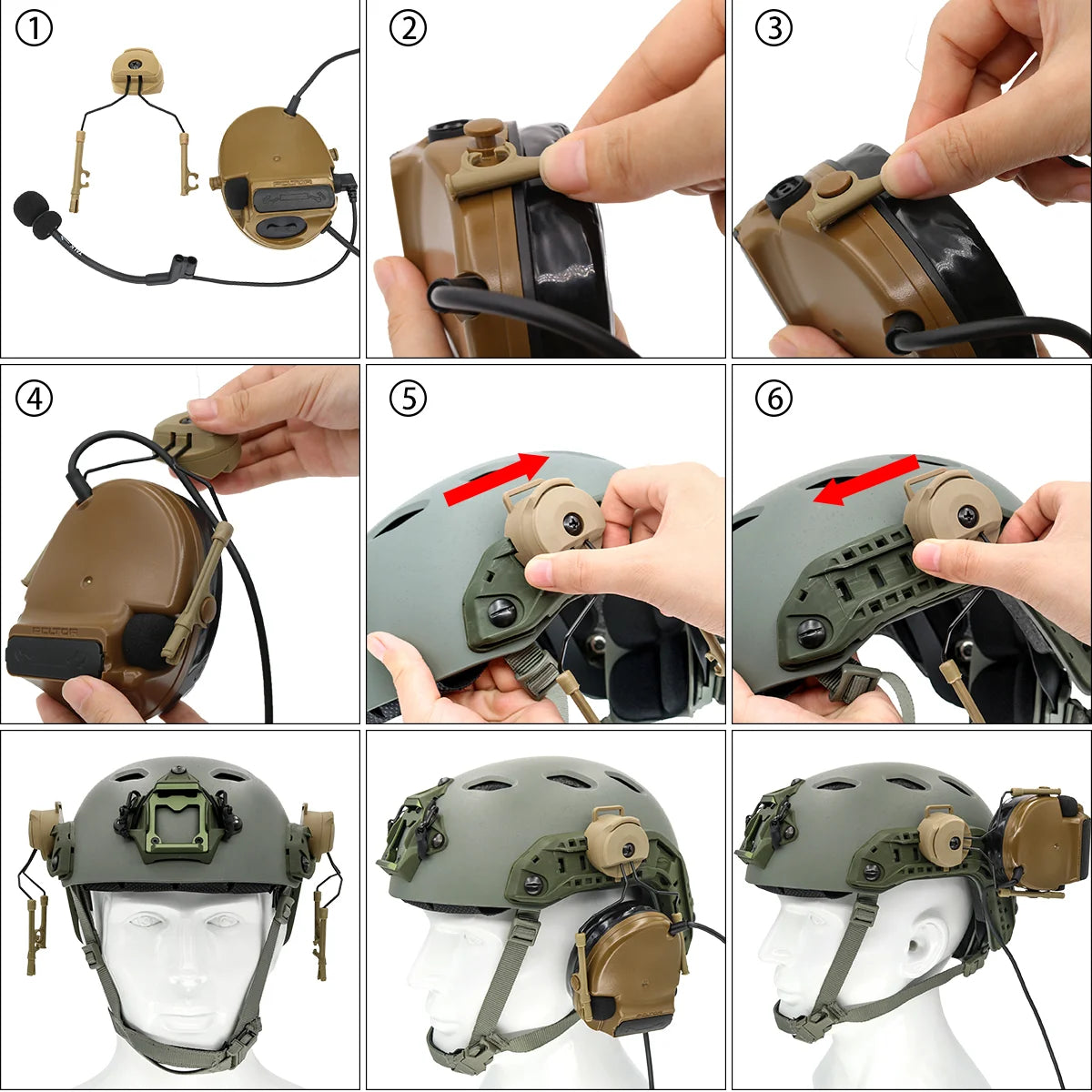 Tactical Headset Bracket – ARC Rail Adapter for Comtac II