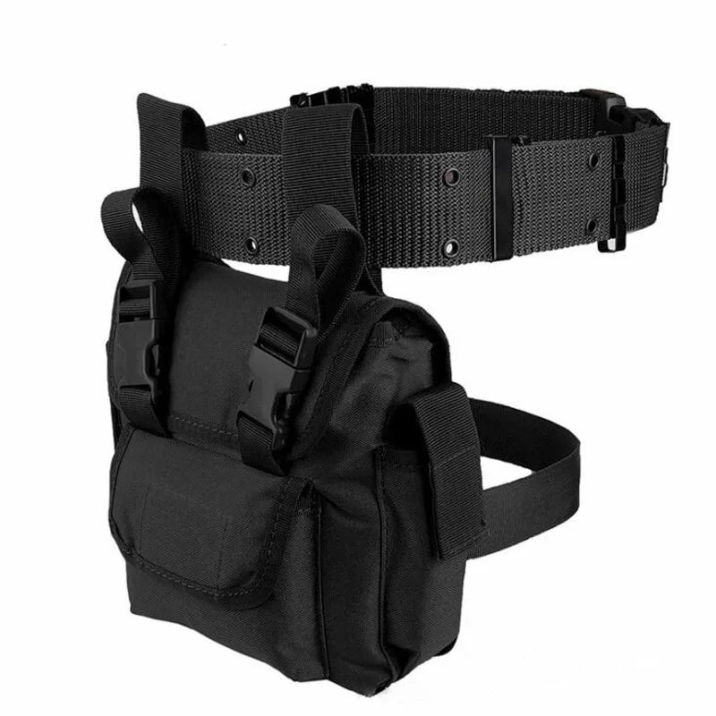 Tactical Drop-Leg Thigh Pack – 800D Waterproof MOLLE Waist Bag for Hunting & Riding | LKEEP