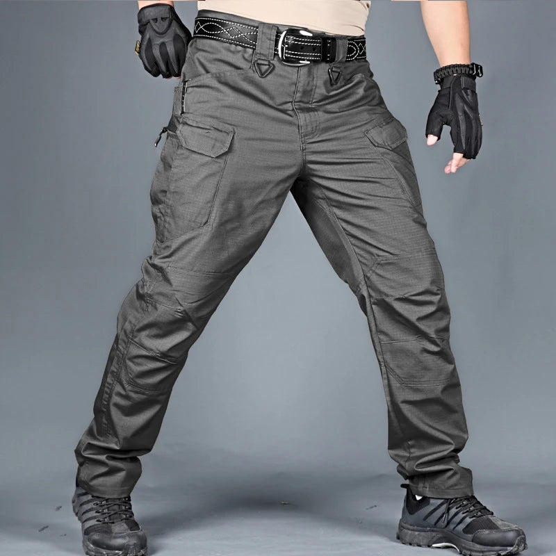 Men's Tactical Cargo Pants - Waterproof, Elastic, Multi-Pocket