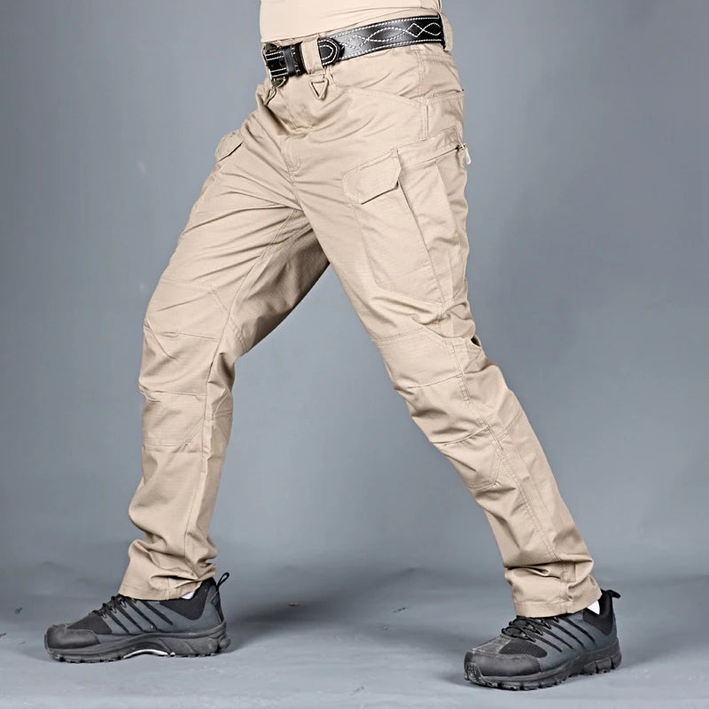 Men's Tactical Cargo Pants - Waterproof, Elastic, Multi-Pocket