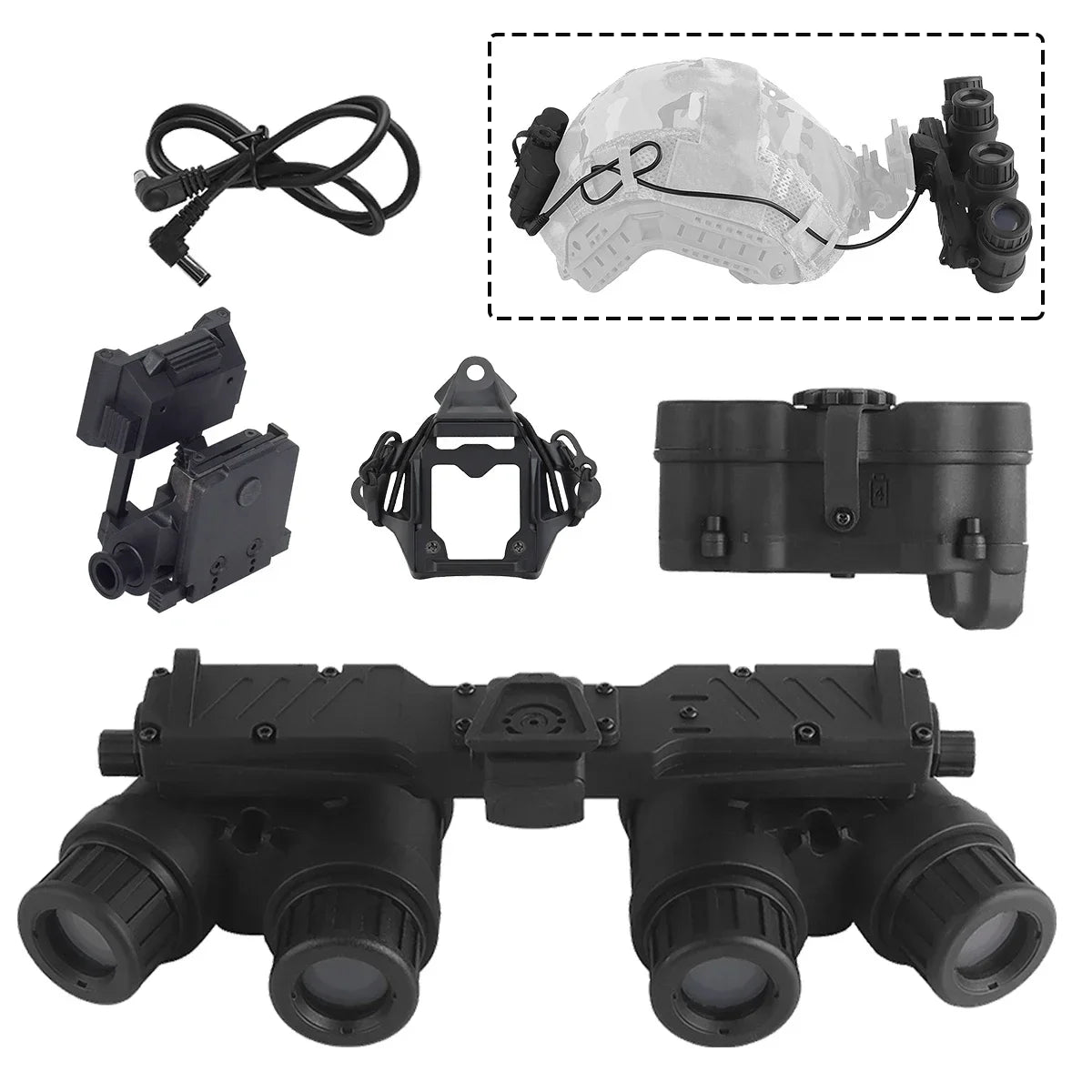 NVG 18 Tactical Night Vision Goggles - MICH M88 Helmet Compatible