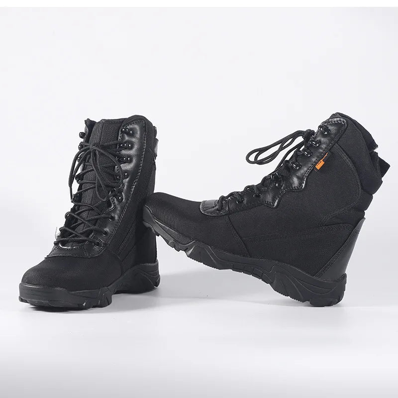 LOUIHAWK Men’s Tactical High-Top Boots — Desert Camouflage Hiking Shoes