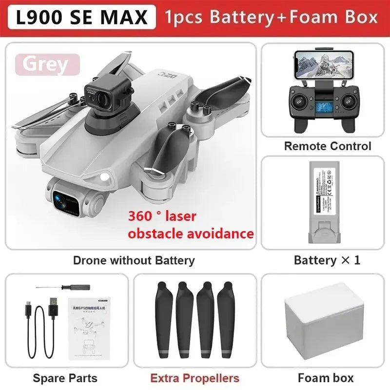 XMSJ L900 Pro SE Max 4K GPS Drone with 360° Obstacle Avoidance Dual HD Camera