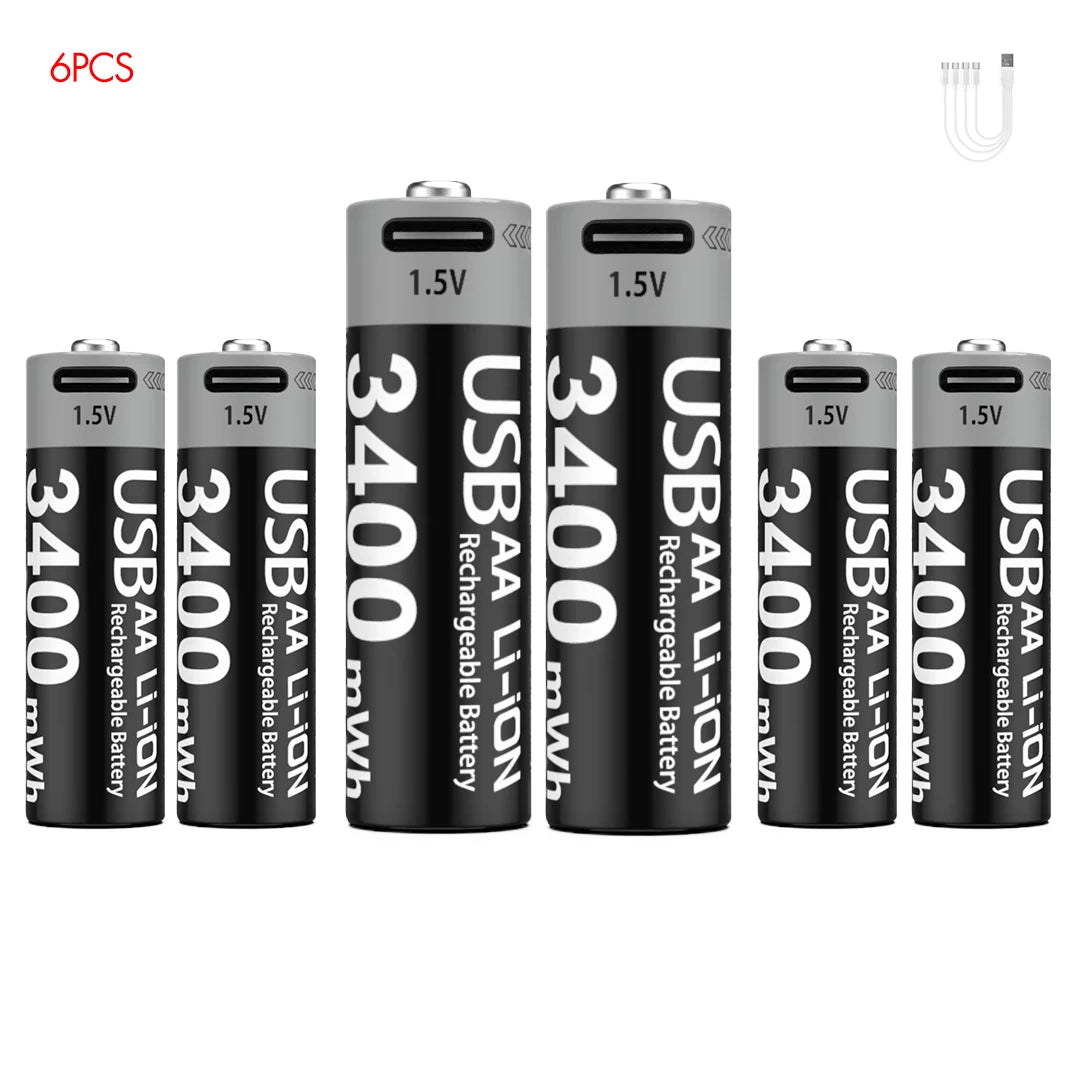 EcoCharge USB Rechargeable Battery Set