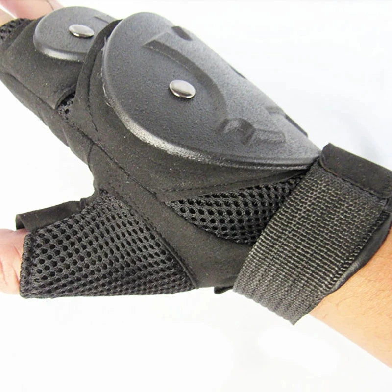 Anti-Riot Tactical Shell Gloves - Half-Finger