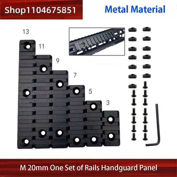 Tactical Picatinny Rail Handguard - MLOK/KEYMOD Compatible for Airsoft Wargame Rifles