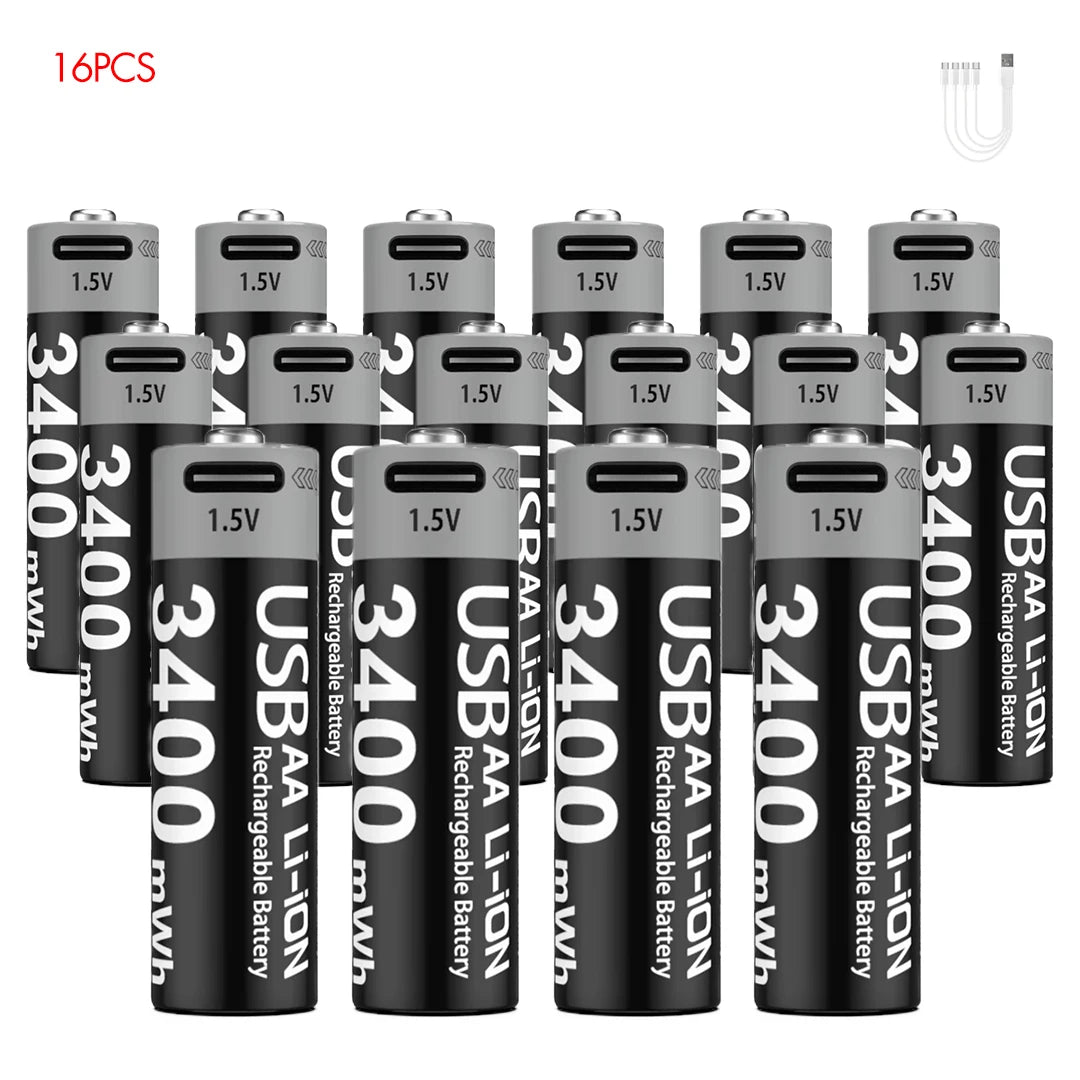 EcoCharge USB Rechargeable Battery Set