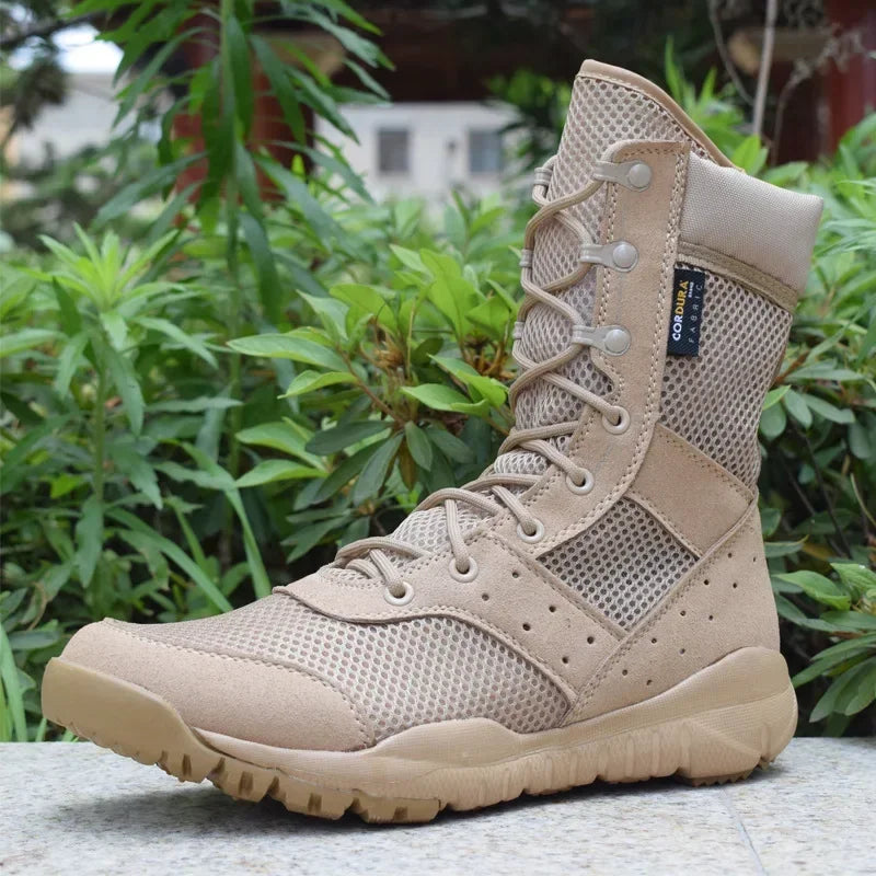 Men’s Tactical Ankle Boots — Lightweight Lace-Up Desert Work Shoes