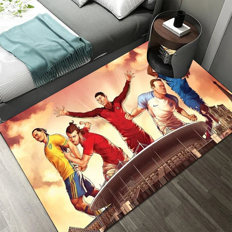 Football-Themed Rug – Home & Bedroom Decor