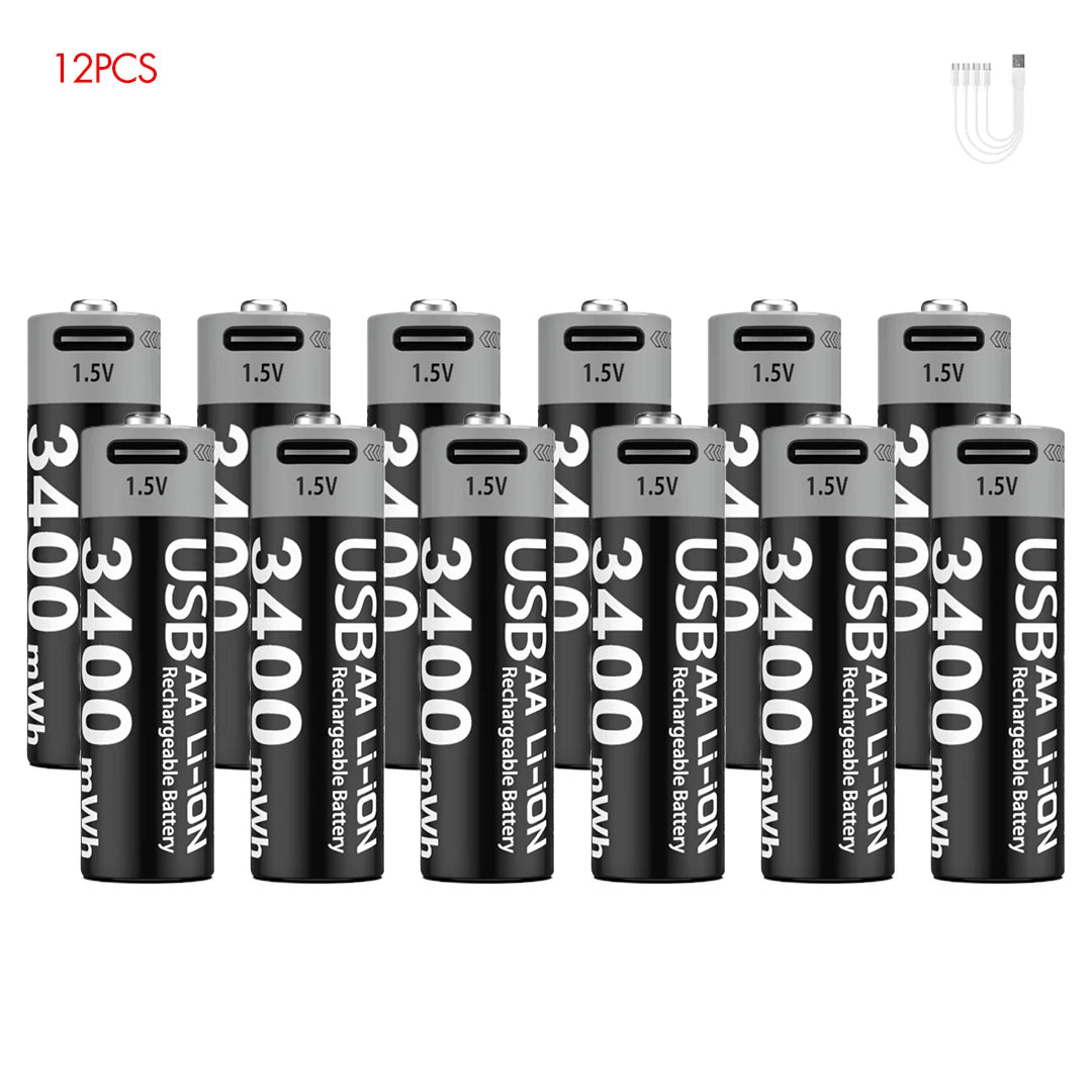 EcoCharge USB Rechargeable Battery Set