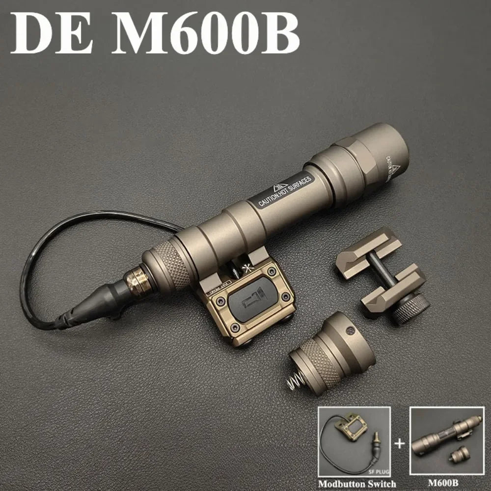 M300B/M600B Tactical Weapon Light - 800 Lumen LED Flashlight with Rail Mount &amp; ModButton Switch