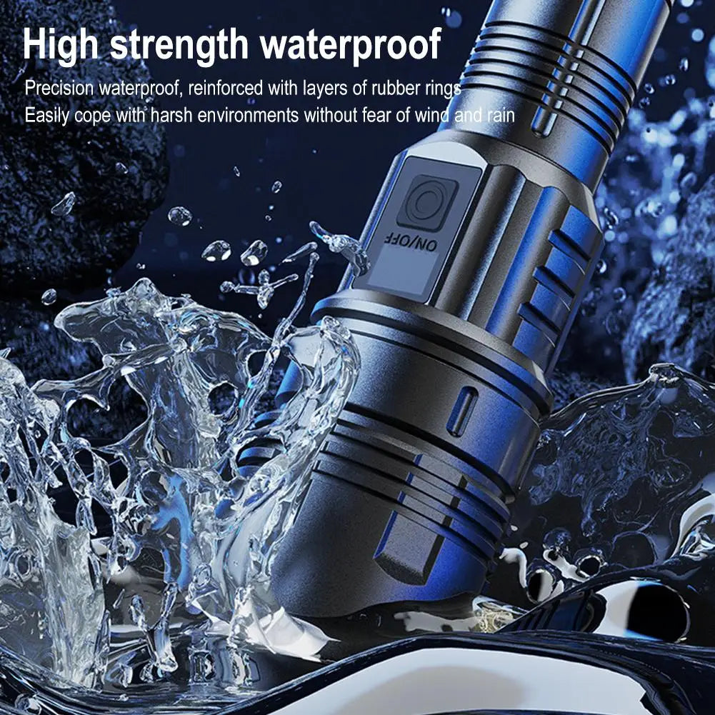 LED Tactical Flashlight - 1800mAh Rechargeable