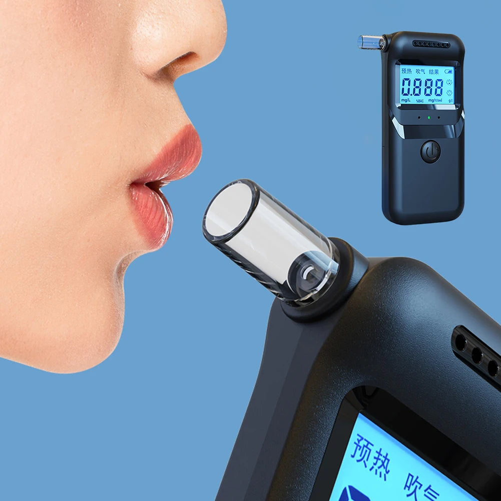 Professional-Grade Portable Breath Alcohol Analyzer with LCD Display
